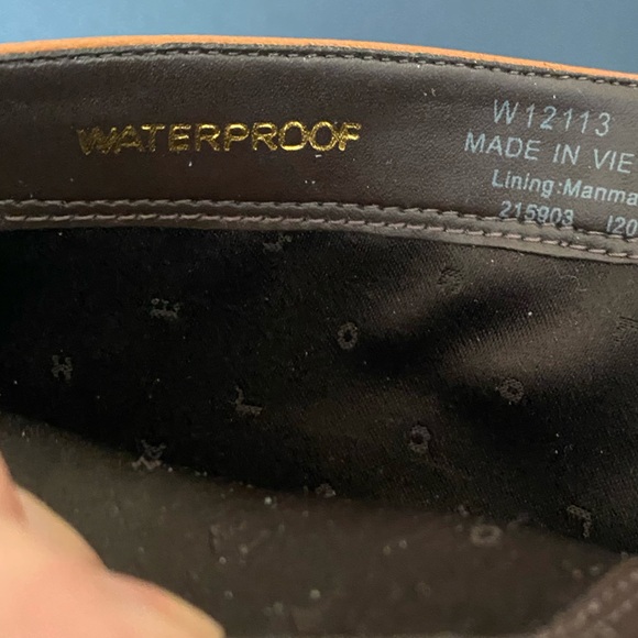 Cole Haan Winne Leather Grand Waterproof Ankle Bootie British Tan SZ 7 - Picture 10 of 11